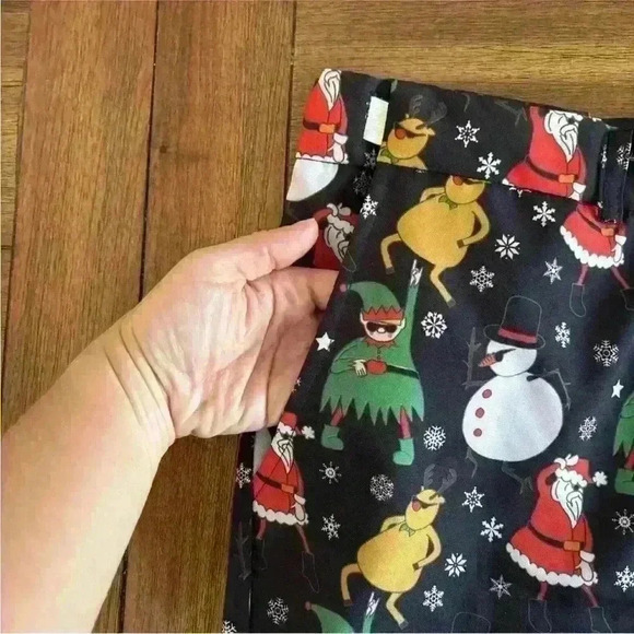 U LOOK UGLY TODAY Christmas Santa Clause & Snowman Pants Men’s Size XL - Picture 10 of 12